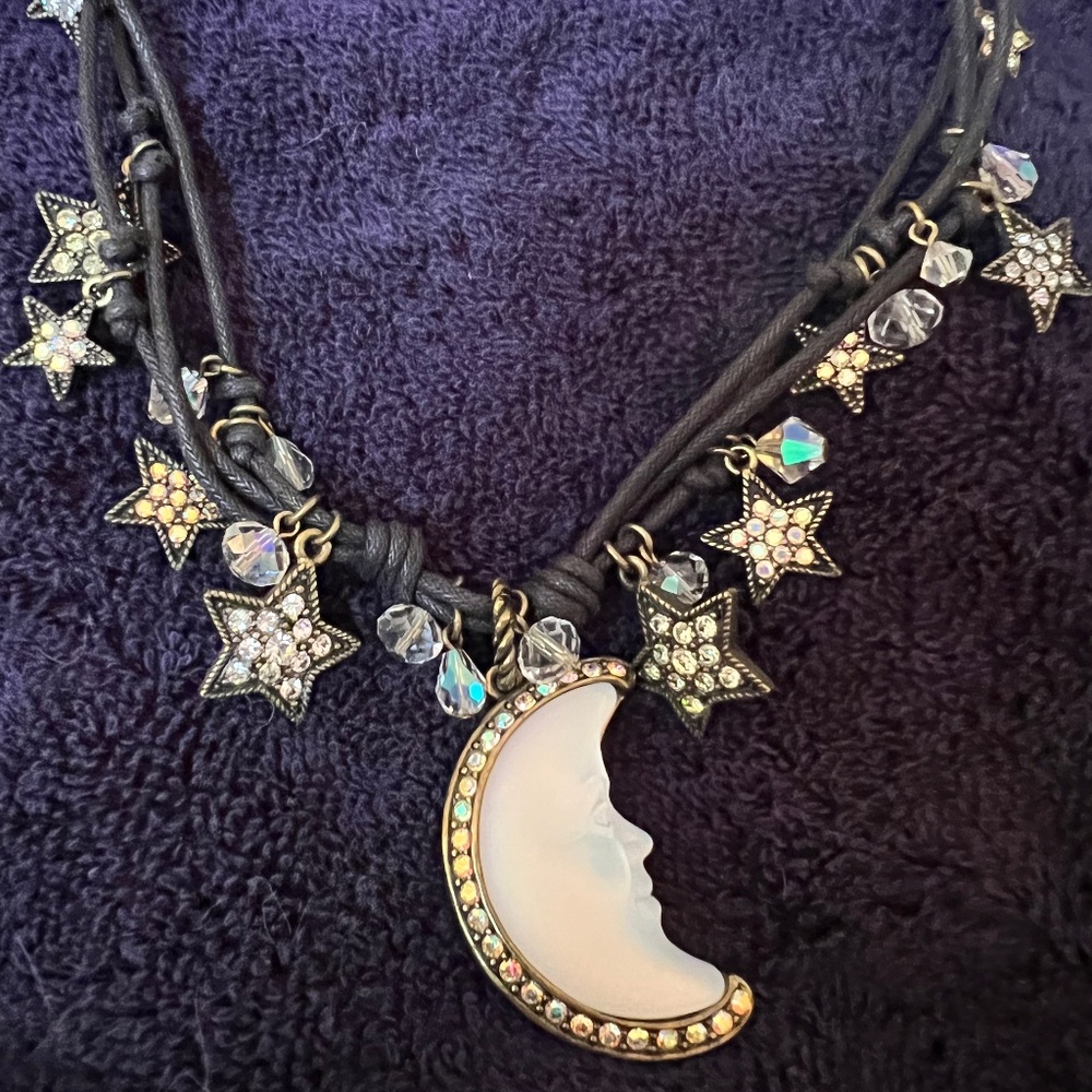 NEW Kirks Folly "Crescent Seaview Moon Shadow Necklace"